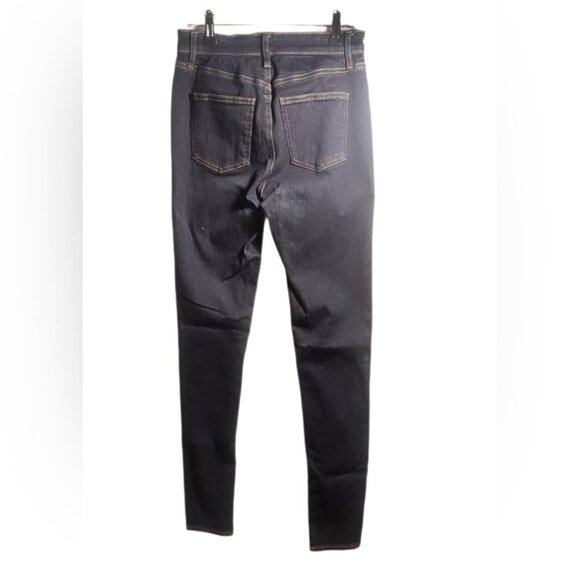 Uniqlo 5 pocket low rise cotton blend comfy stretch dark wash Skinny Jeans 26 - Picture 3 of 5